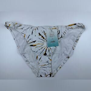 NWT Andie Swim x Demi Moore The Tropez Bikini Bottom White Fireworks
Size Medium